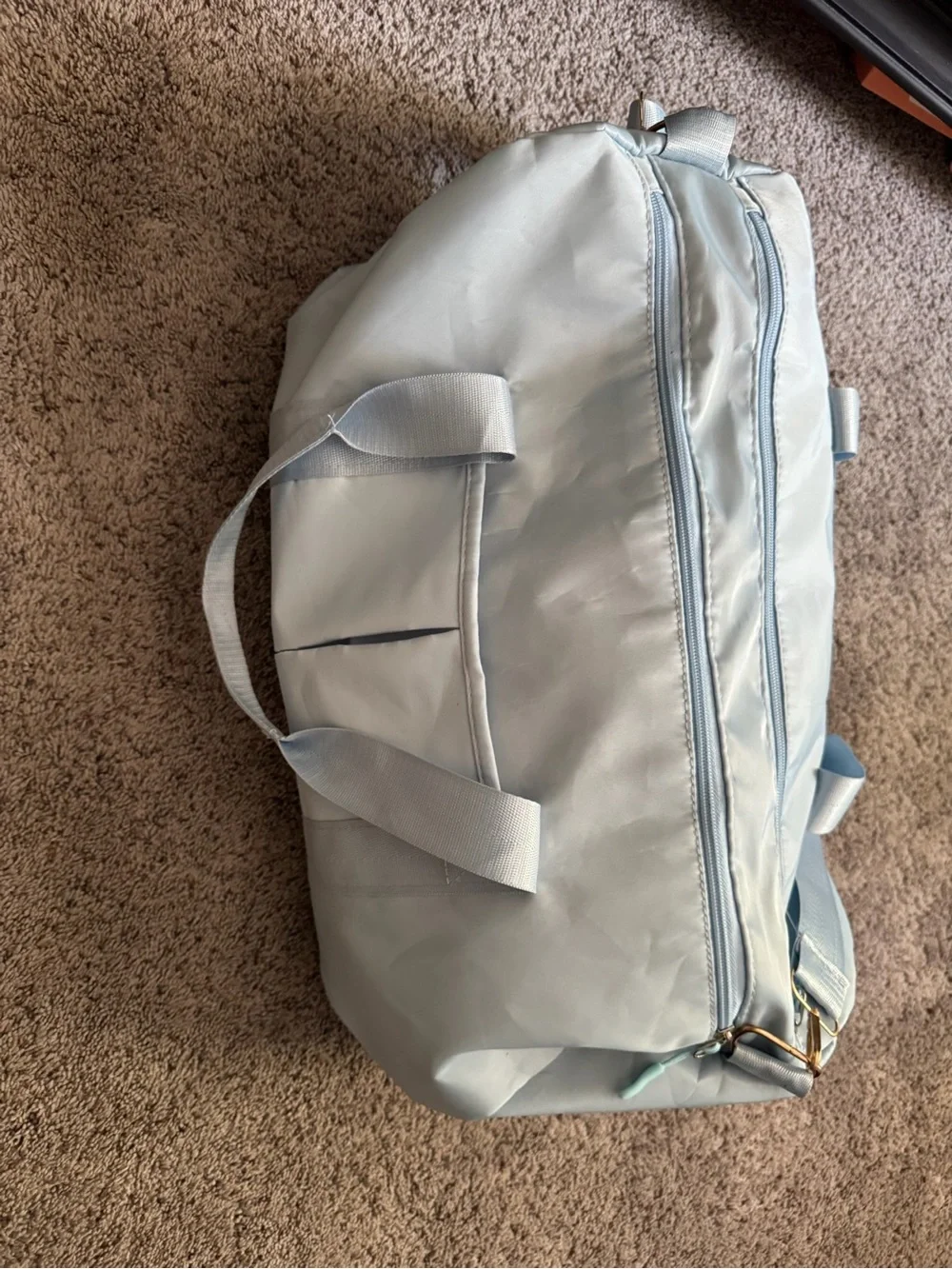 SHEIN Light Blue Men's Duffel Bag - Spacious Travel & Gym Tote